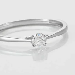 Bague Solitaire Or Blanc Solenia Diamant