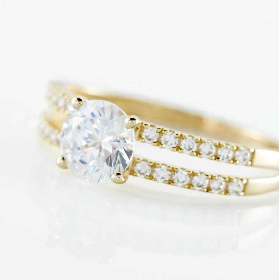 Bague Solitaire Or Jaune Cesarine Oxyde De Zirconium