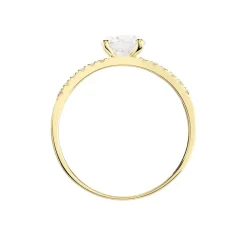 Bague Solitaire Or Jaune Cesarine Oxyde De Zirconium