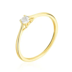 Bague Solitaire Or Jaune Solenia Diamant