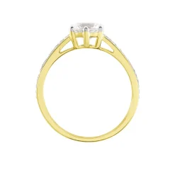 Marc Orian Bagues De Promesse|Bijoux Zirconium > Bague Solitaire Or Jaune Telesphore Oxyde De Zirconium