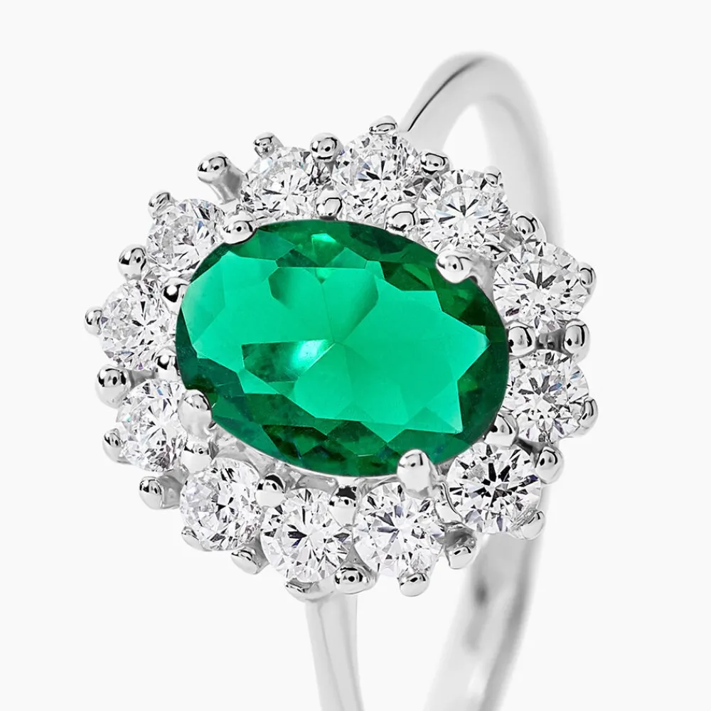 Marc Orian Bagues De Promesse|Bijoux Zirconium > Bague Solitaire Perez argent blanc oxyde de zirconium