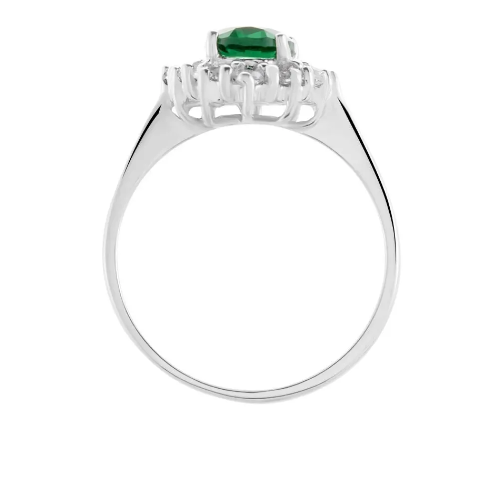Marc Orian Bagues De Promesse|Bijoux Zirconium > Bague Solitaire Perez argent blanc oxyde de zirconium
