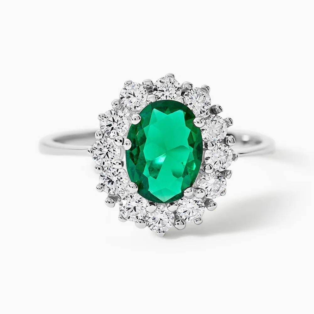 Marc Orian Bagues De Promesse|Bijoux Zirconium > Bague Solitaire Perez argent blanc oxyde de zirconium