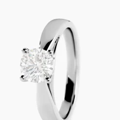 Bague Solitaire Platine Blanc Diamant