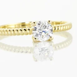Marc Orian Bagues De Promesse|Bijoux Zirconium > Bague Solitaire Renate Or Jaune Oxyde De Zirconium