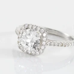 Bague Solitaire Rio Argent Blanc Oxyde De Zirconium