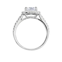 Bague Solitaire Rio Argent Blanc Oxyde De Zirconium