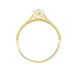 Bague Solitaire Rosemonde Or Jaune Oxyde De Zirconium