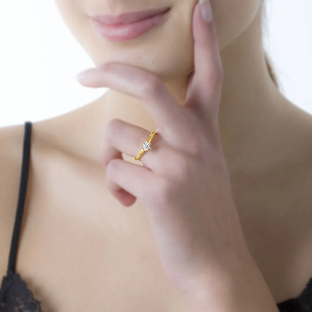 Marc Orian Anniversaire De Mariage|Bagues De Fiançailles > Bague Solitaire Ruken Or Jaune Diamant
