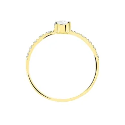 Bague Solitaire Sedonia Or Jaune Oxyde De Zirconium