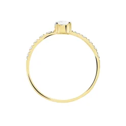 Bague Solitaire Servana Or Jaune Oxyde De Zirconium