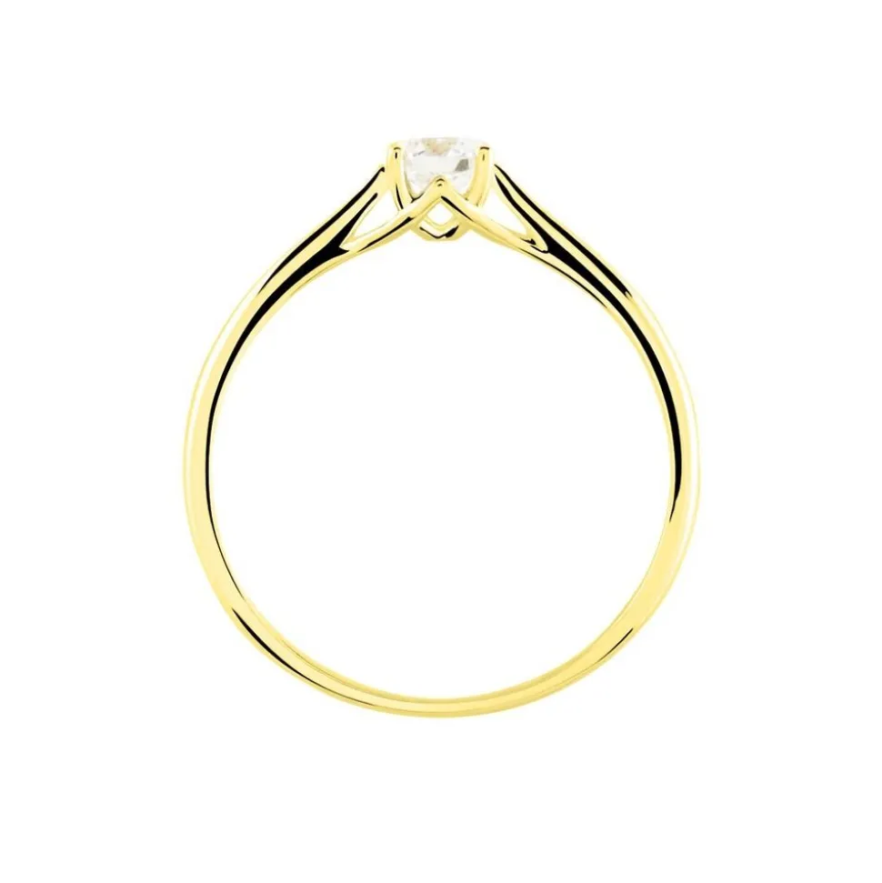 Bague Solitaire Solenia Or Jaune Diamant