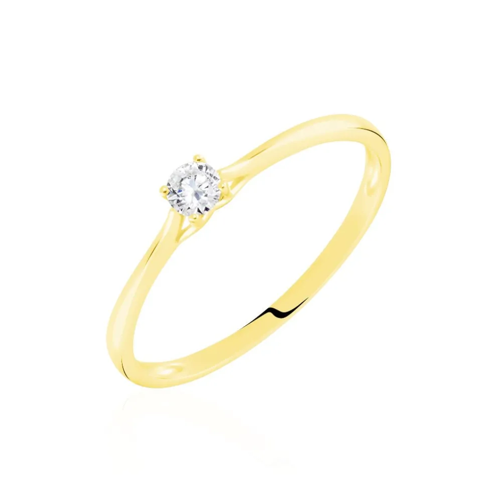 Bague Solitaire Solenia Or Jaune Diamant