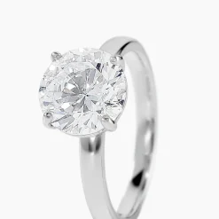 Bague Solitaire Stella Argent Blanc Oxyde De Zirconium