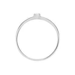 Bague Solitaire Superposition Or Blanc Diamant