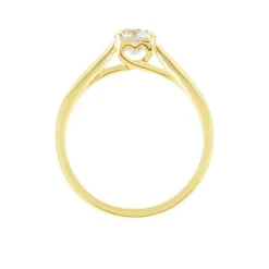 Bague Solitaire Vicoeuria Or Jaune Diamant Synthétique