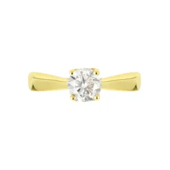 Bague Solitaire Vicoeuria Or Jaune Diamant Synthétique