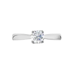 Bague Solitaire Vicoeuria Or Blanc Diamant Synthétique