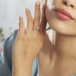 Bague Solitaire Vicoeuria Or Blanc Diamant Synthétique