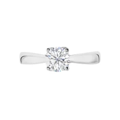 Bague Solitaire Vicoeuria Or Blanc Diamant Synthétique