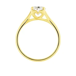 Bague Solitaire Vicoeuria Or Jaune Diamant Synthétique