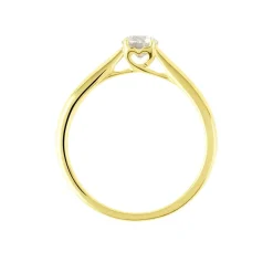 Bague Solitaire Vicoeuria Or Jaune Diamant Synthétique