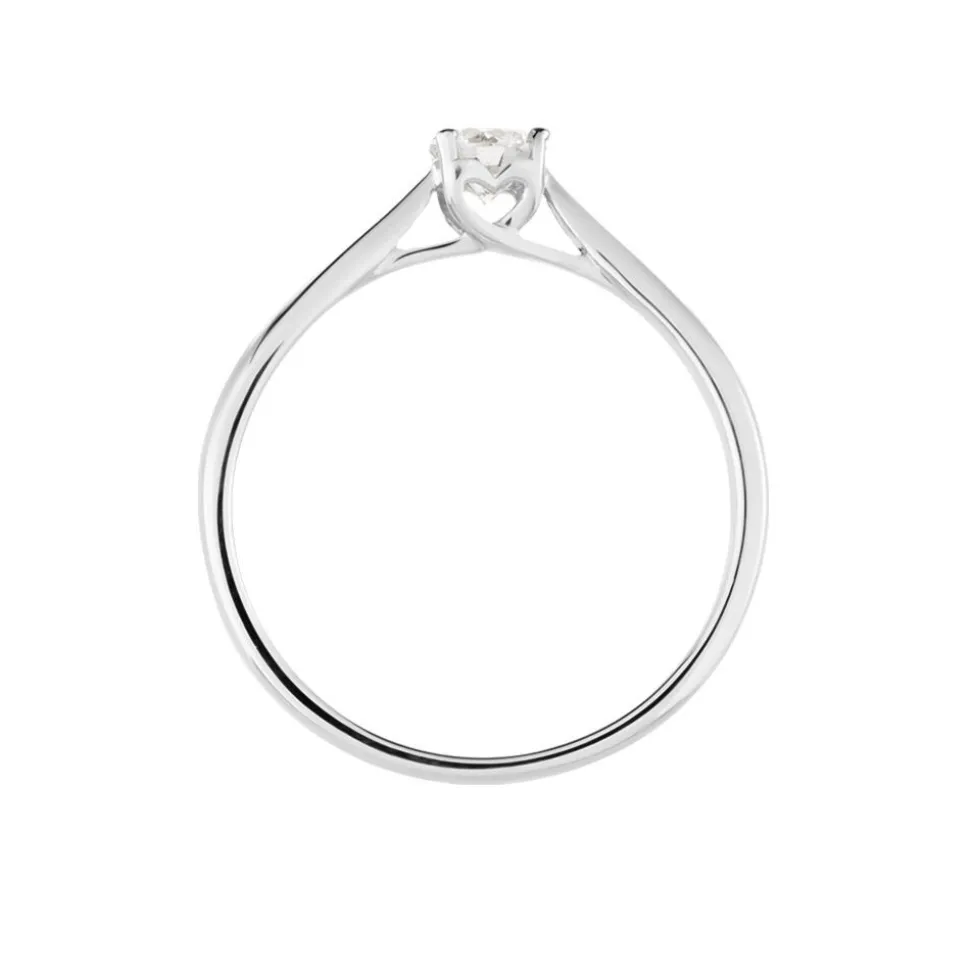 Bague Solitaire Vicoeuria Or Blanc Diamant