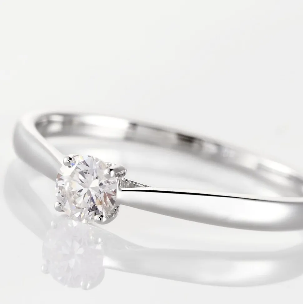 Bague Solitaire Vicoeuria Or Blanc Diamant