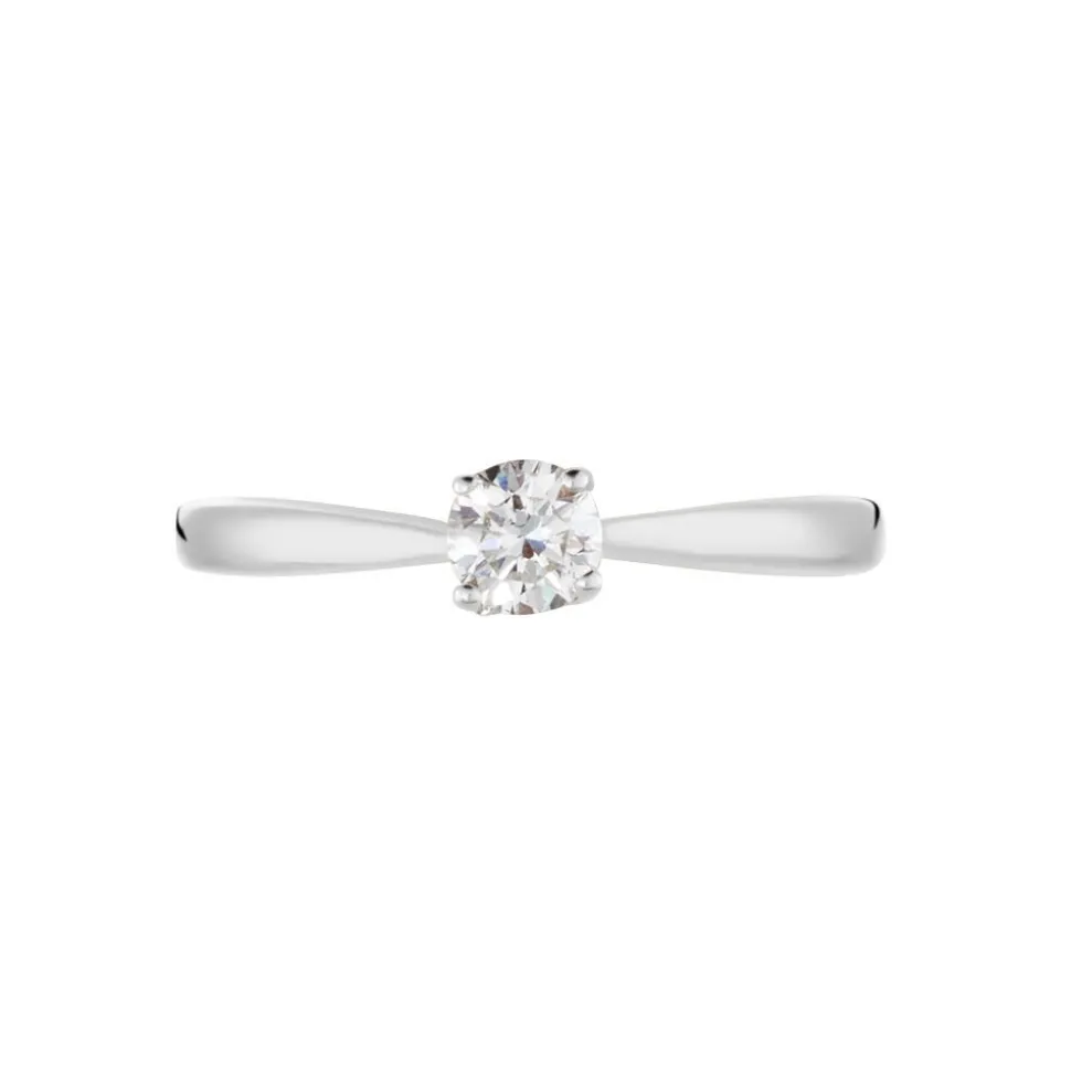 Bague Solitaire Vicoeuria Or Blanc Diamant