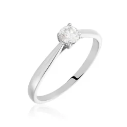Bague Solitaire Vicoeuria Or Blanc Diamant