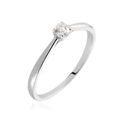 Bague Solitaire Vicoeuria Or Blanc Diamant