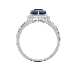 Marc Orian Bagues De Promesse|Bagues > Bague Sphinx Argent Blanc Pierre Et Oxyde De Zirconium
