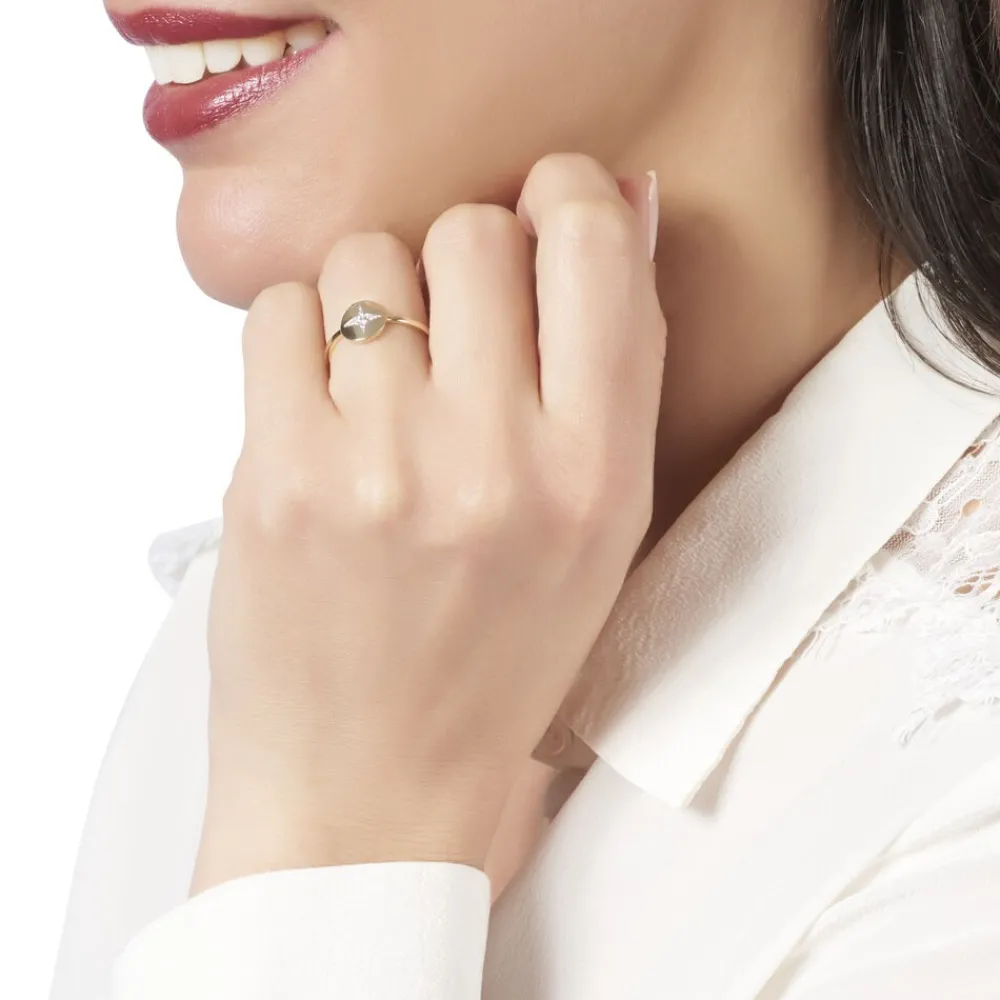 Marc Orian Bijoux Zirconium|Bagues > Bague Stacy Or Jaune Oxyde De Zirconium