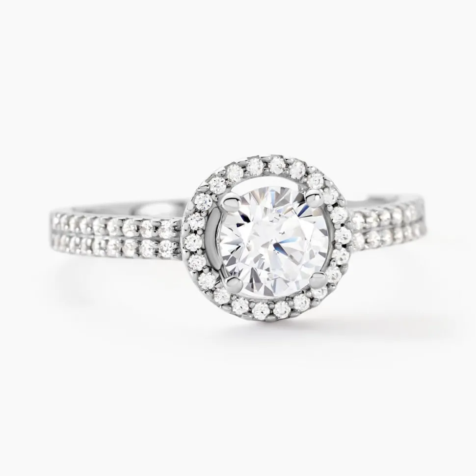 Bague Stelila Or Blanc Oxyde De Zirconium