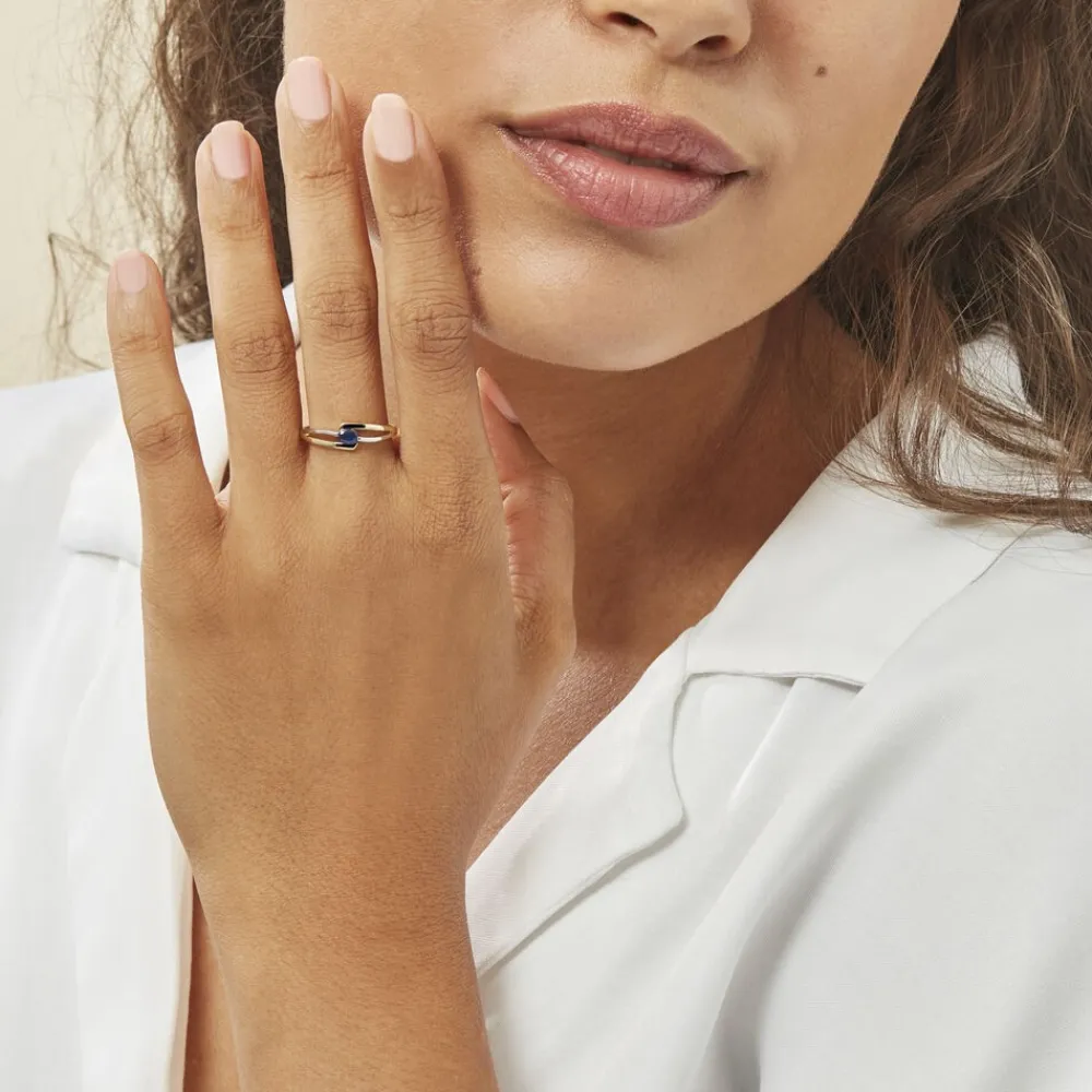 Marc Orian Bagues Saphir|Anniversaire De Mariage > Bague Sylvene Or Bicolore Saphir