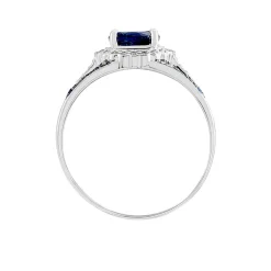 Bague Taliya Or Blanc Saphir Diamant