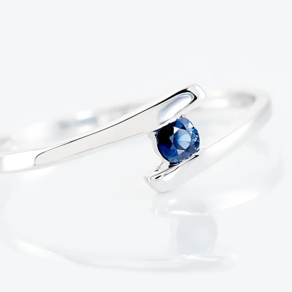 Bague Tamyra Or Blanc Saphir