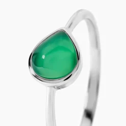 Marc Orian Bagues De Promesse|Bagues > Bague Tao Argent Blanc Onyx argent blanc onyx vert