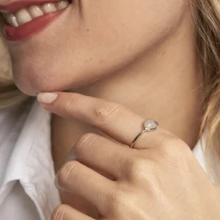 Marc Orian Bagues De Promesse|Bagues > Bague Tao Argent Blanc Quartz argent blanc quartz rose