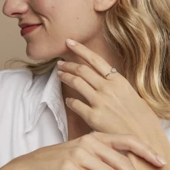 Marc Orian Bagues De Promesse|Bagues > Bague Tao Argent Blanc Quartz argent blanc quartz rose