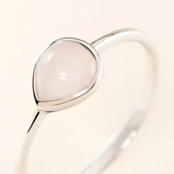 Marc Orian Bagues De Promesse|Bagues > Bague Tao Argent Blanc Quartz argent blanc quartz rose