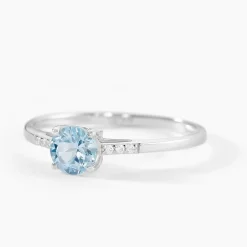 Marc Orian Anniversaire De Mariage|Bagues > Bague Tarente Or Blanc Topaze Et Oxyde De Zirconium