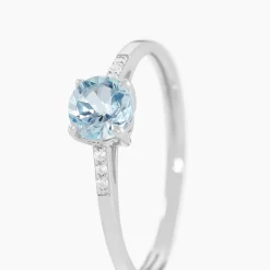 Marc Orian Anniversaire De Mariage|Bagues > Bague Tarente Or Blanc Topaze Et Oxyde De Zirconium