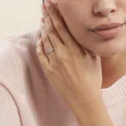 Marc Orian Anniversaire De Mariage|Bagues > Bague Tarente Or Blanc Topaze Et Diamant