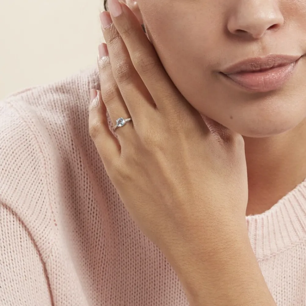Marc Orian Anniversaire De Mariage|Bagues > Bague Tarente Or Blanc Topaze Et Diamant