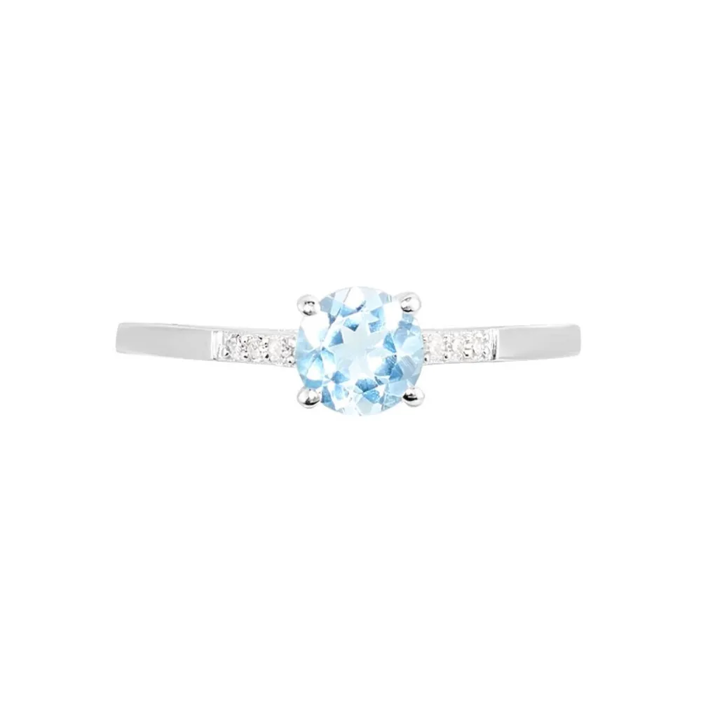 Marc Orian Anniversaire De Mariage|Bagues > Bague Tarente Or Blanc Topaze Et Diamant