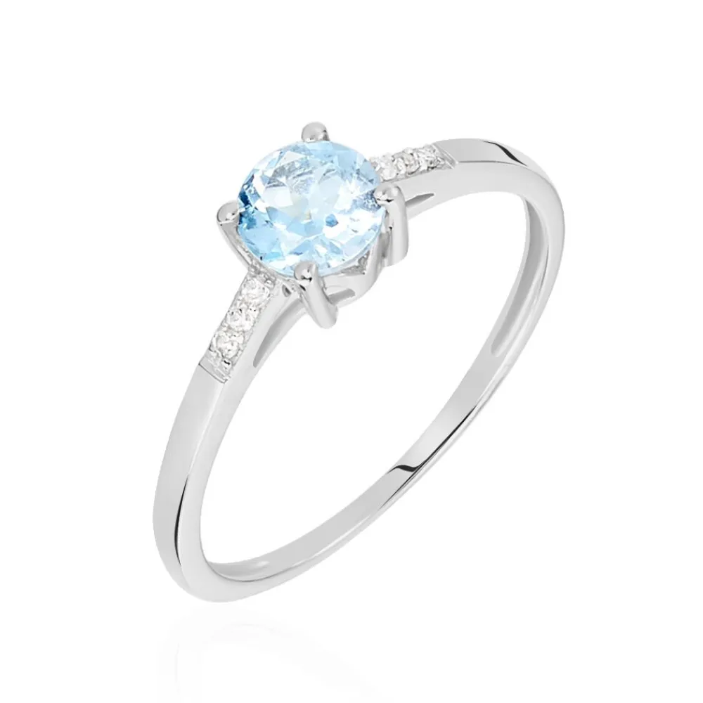 Marc Orian Anniversaire De Mariage|Bagues > Bague Tarente Or Blanc Topaze Et Diamant