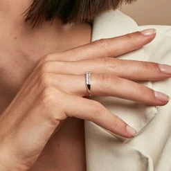 Marc Orian Bijoux Zirconium|Bagues > Bague The Crown Or Blanc Oxyde De Zirconium