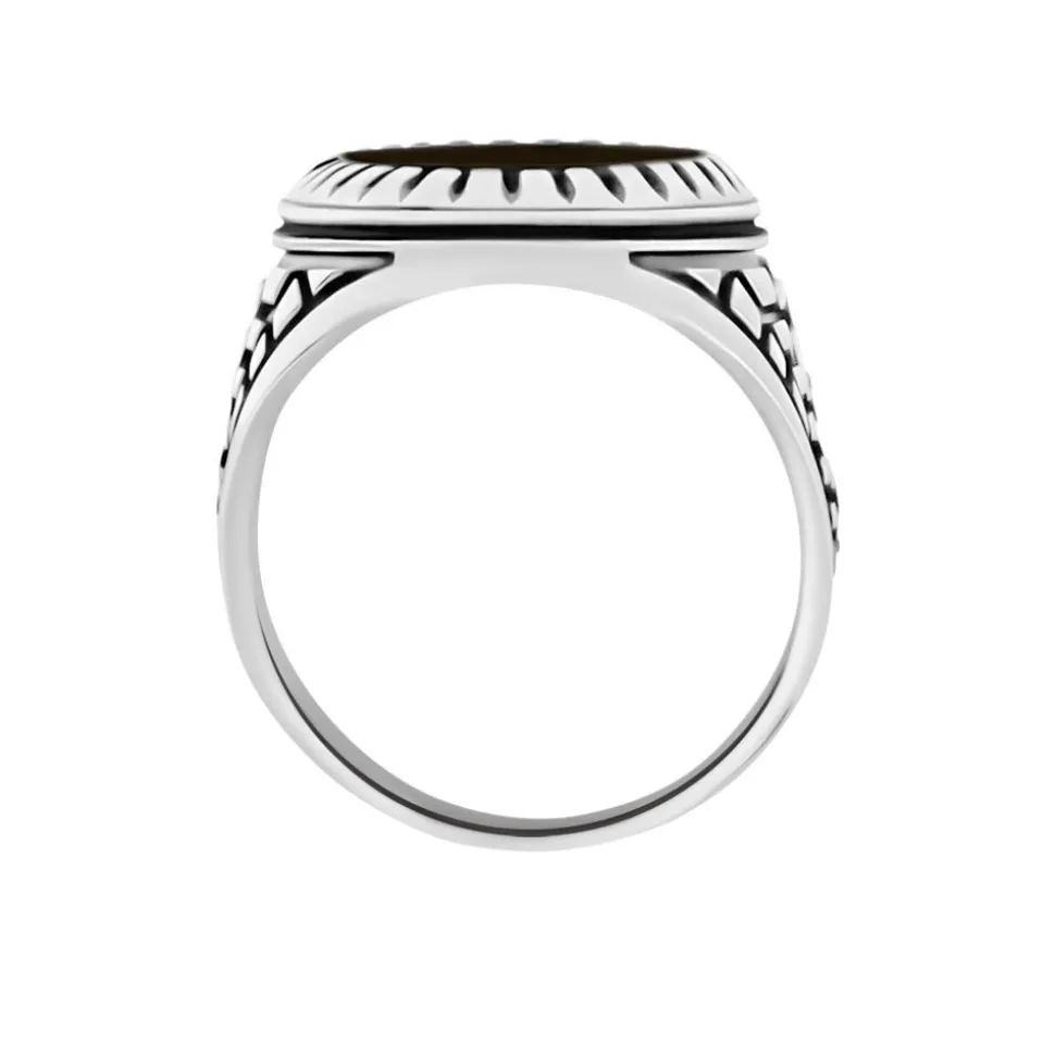 Bague Thimeo Argent Blanc Onyx